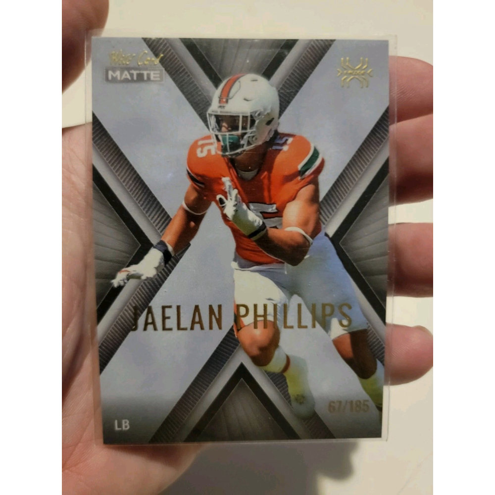Wild Card Matte Insert /185 Miami Hurricanes Dolphins Jaelan Phillips
